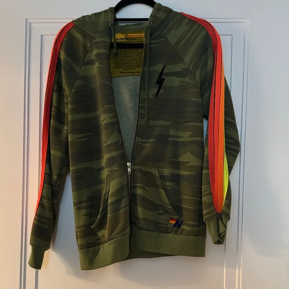 Aviator Nation Green Camo Zip Jacket - Picture 5 of 5